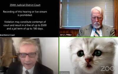 „Ja nie som mačka,“ tvrdil právnik sudcovi počas videohovoru. Nevedel si vypnúť filter