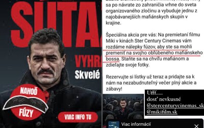 „Premeň sa na svojho obľúbeného mafiána.“ Košické kino pobúrilo ľudí, k filmu Miki rozdávalo falošné fúzy