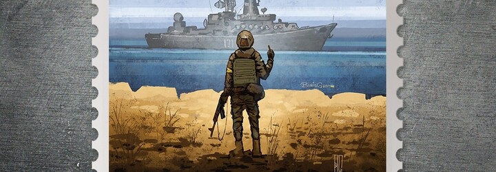 „Ruská válečná lodi, jdi do p*dele.“ Ukrajinská pošta vydá známku s památným výrokem z Hadího ostrova