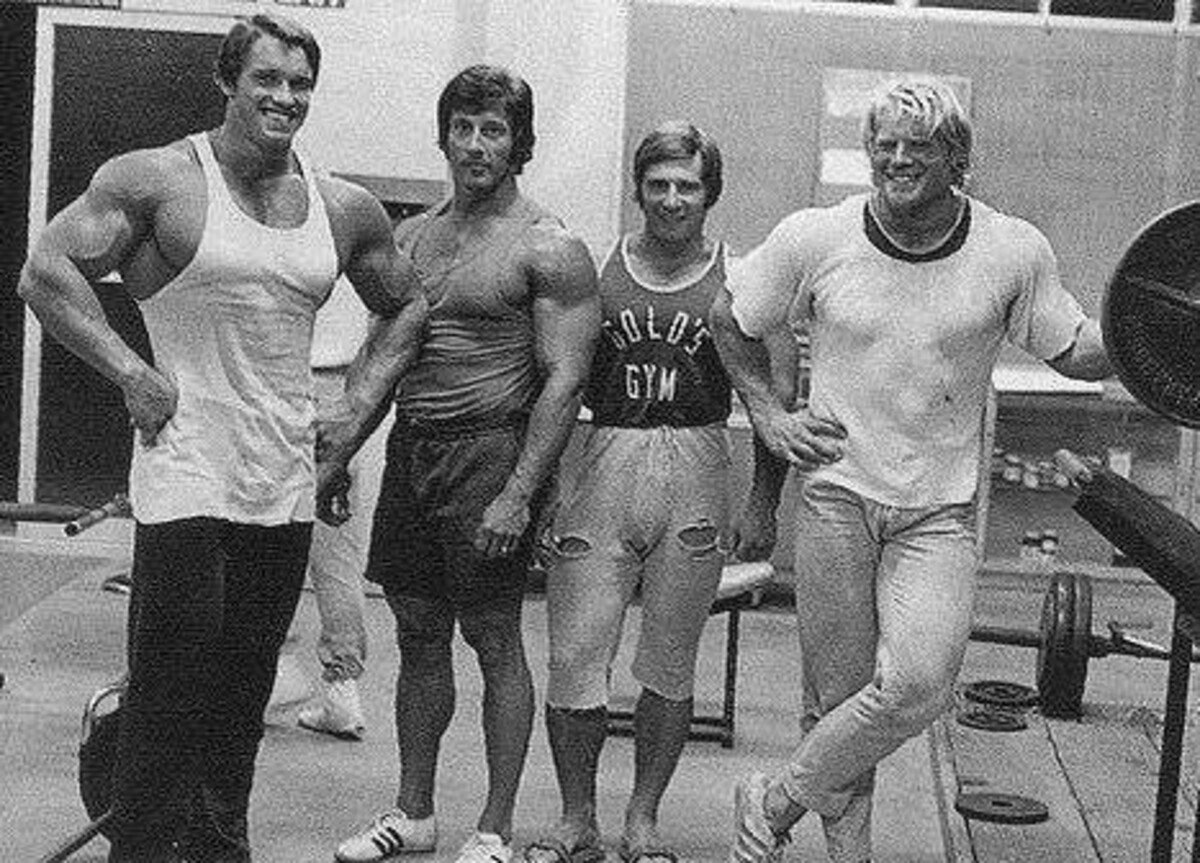 Zľava Arnold Schwarzenegger a Frank Zane.
