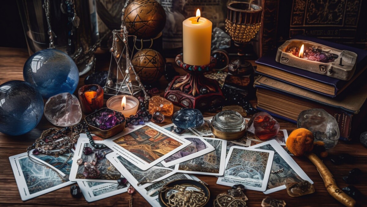 čarodějnické potřeby, čarodějnice, karty