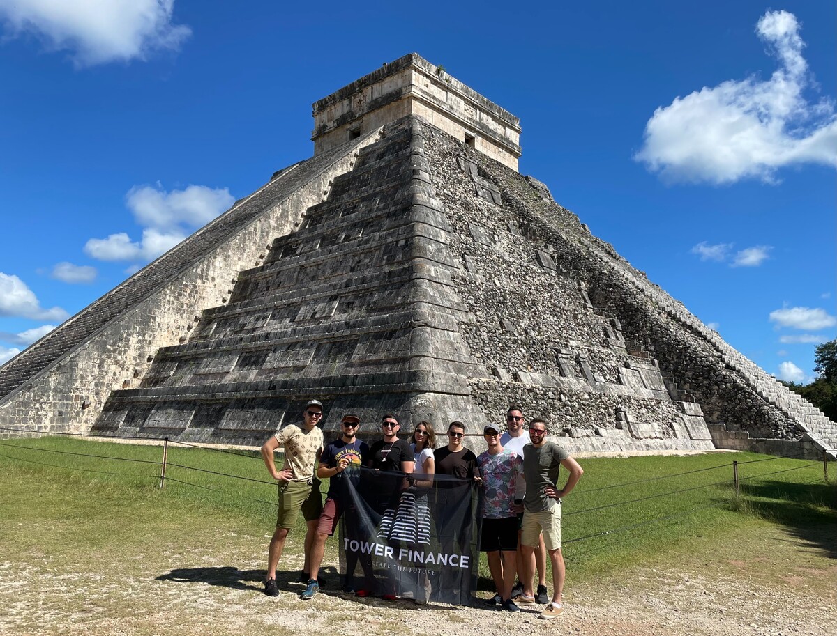 Fotografia z výletu tímu v Mexiku. 