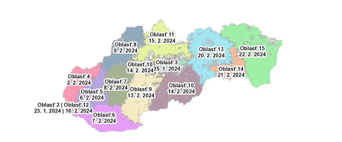 MAPA: Termíny výpadkov hlasových a dátových sietí. 