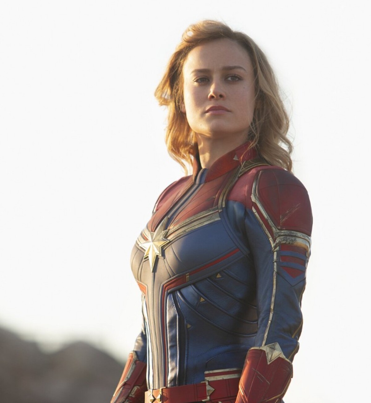 Herečka Brie Larson ako Captain Marvel.