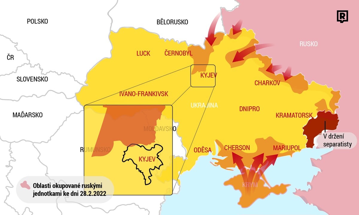 mapa ukrajina