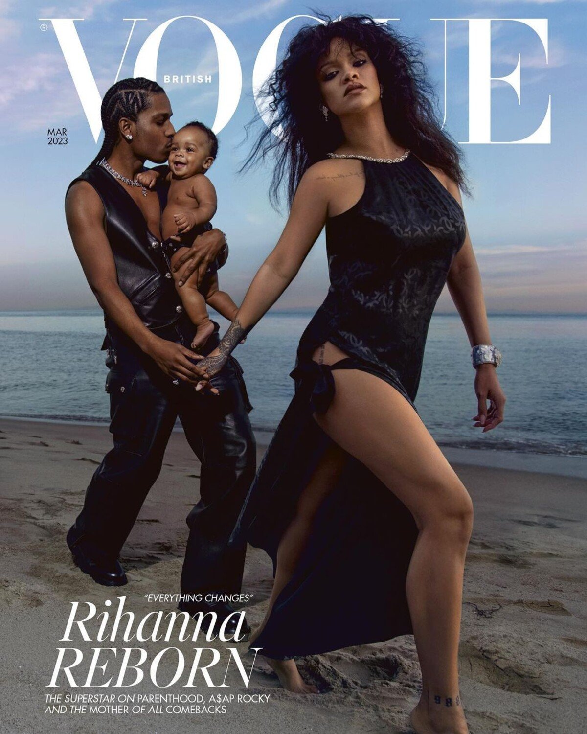 Rihanna a A$AP Rocky spoločne so svojím synom na titulnej strane magazínu British Vogue.