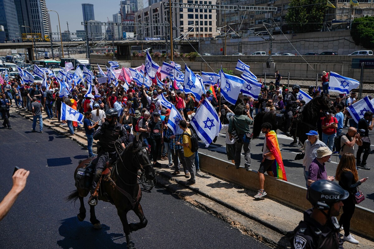 Tel Aviv, demonstrace 4.5.2023, Izrael