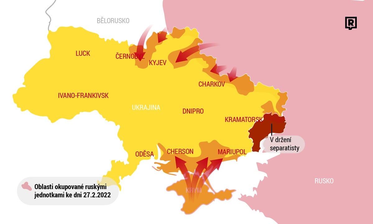 Mapa ukrajina