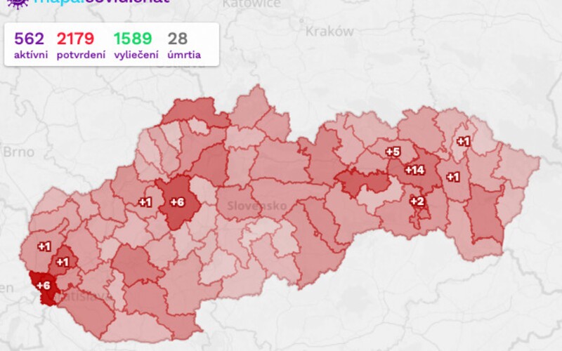MAPA: Nové ohnisko nákazy vypuklo pravdepodobne v Prešove.