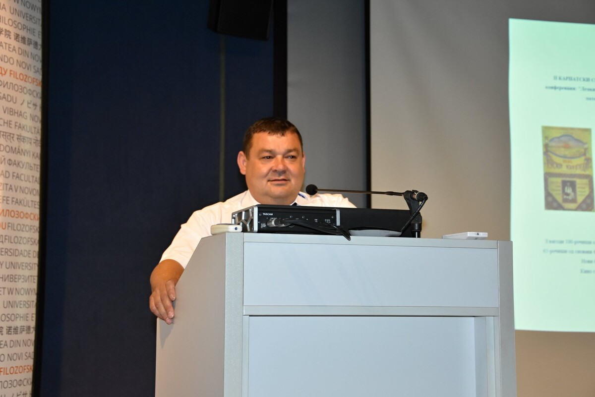 Michal Šmigeľ počas prednášky.