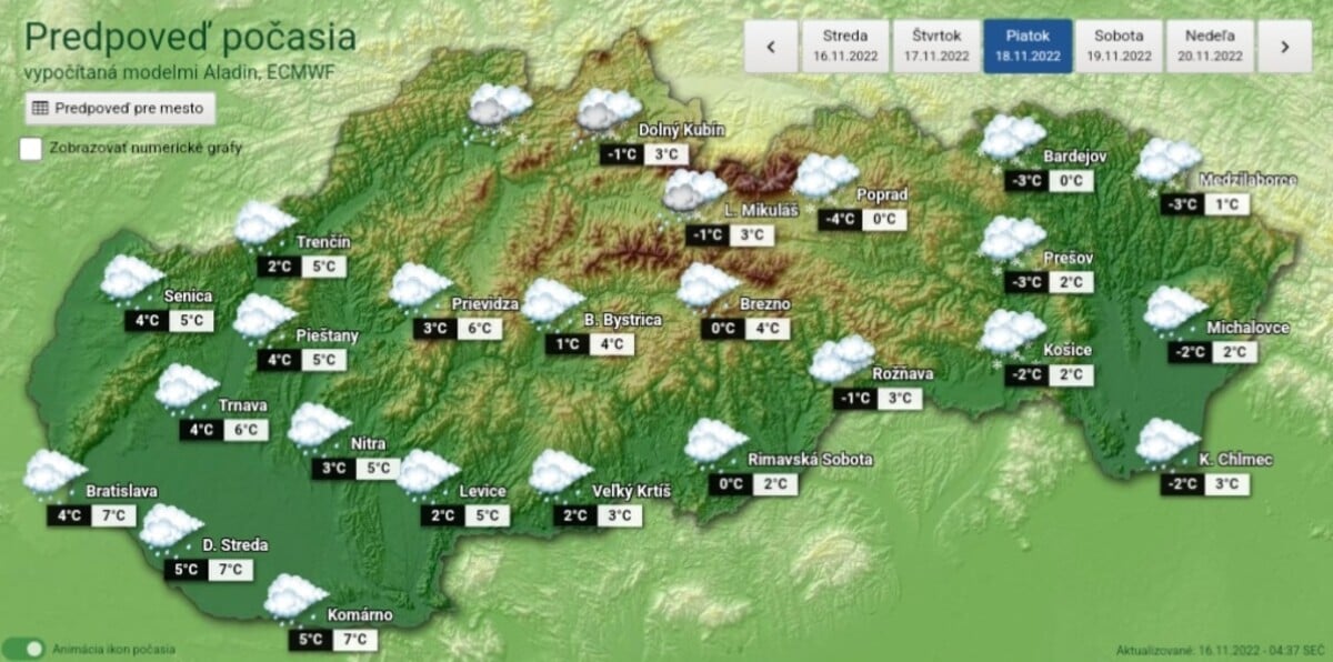 počasie mapa