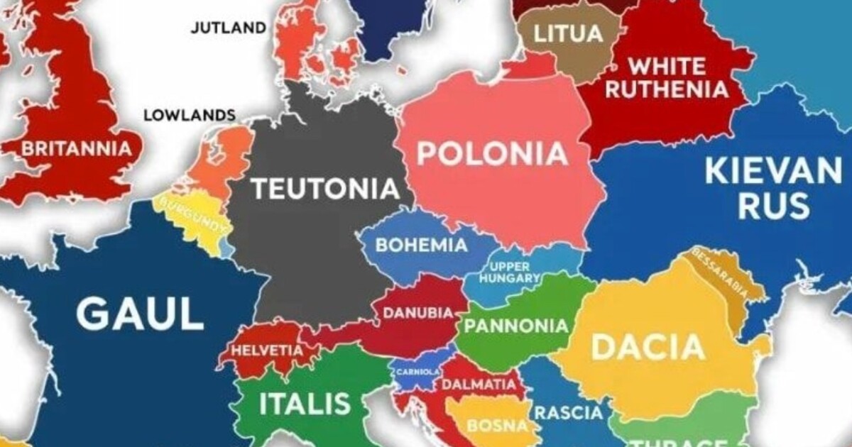 MAPA: AI přejmenovala země Evropy. Slovensko by se jmenovalo „Horní Maďarsko“