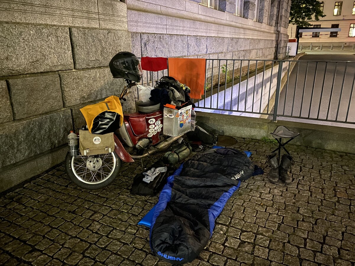 Niekoľkokrát spal Jano na uliciach, fotka je z Osla.