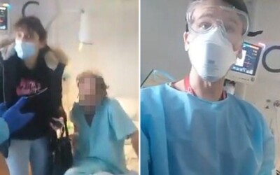Konšpirátor chcel z nemocnice odviesť pacienta pripojeného na kyslík. Nakoniec ho musela vyhodiť ochranka.