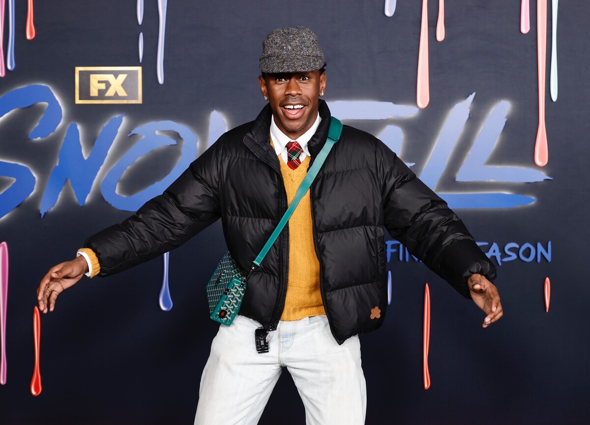 Tyler, the Creator, na premiére poslednej sezóny seriálu Snowfall v Los Angeles.