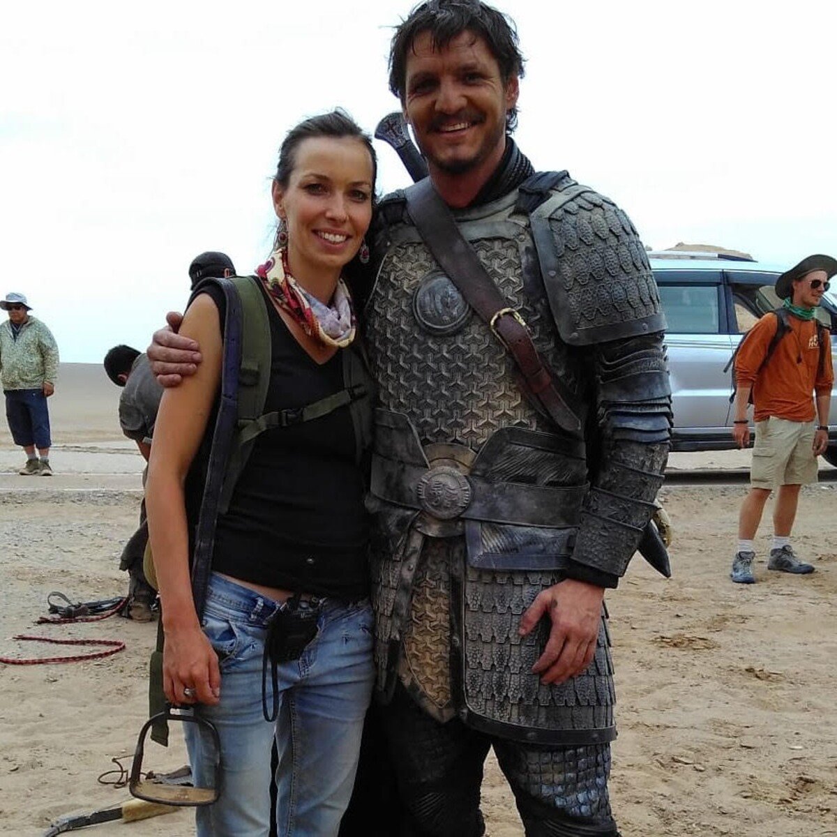 Miroslava a Pedro Pascal pri natáčaní The Great Wall.