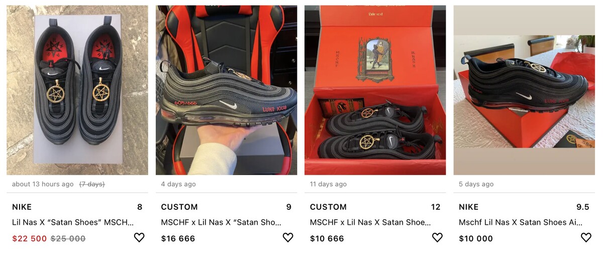 Grailedlil nas xsatanistické Nike Air Max 97resell