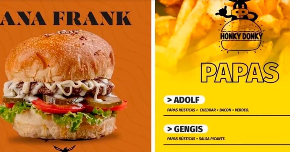 Tady tě přejde chuť k jídlu. Restaurace podává burger Anne Frank s hranolkami Adolf