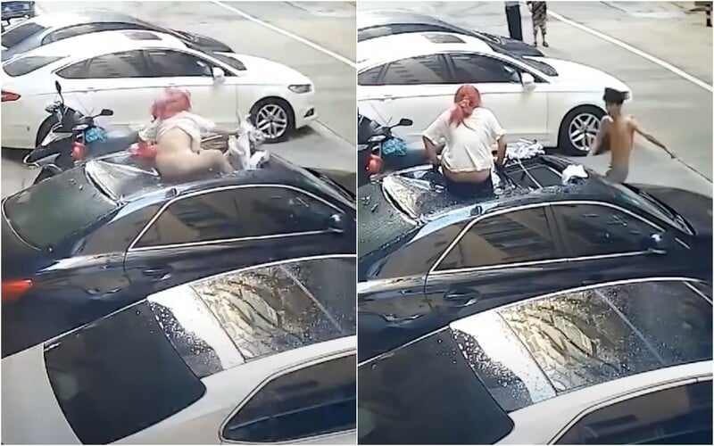 VIDEO: Polonahá žena počas sexu vypadla z balkóna na strechu auta. Partner jej utekal na pomoc len v trenkách.