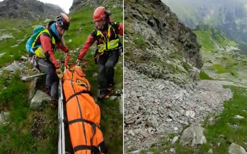 VIDEO: 22 horských záchranárov pomáhalo poľskému turistovi, ktorý spadol z hrebeňa v Tatrách.