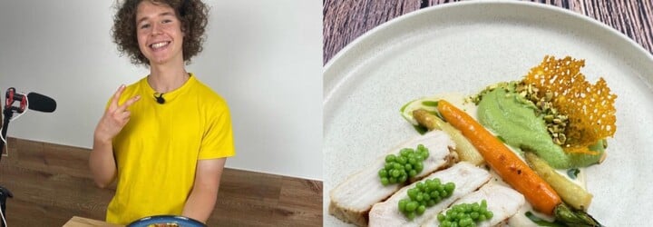 16-ročný Šimon Kán vymenil párty za varenie: „V izbe mám na poličke panvice a varím aj 12 hodín denne."  Videami valcuje Instagram