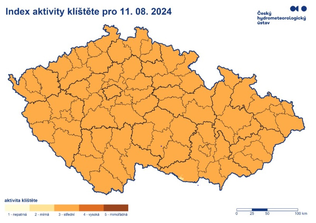 klíšťata výskyt