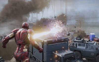 19 minút z hry Avengers predstavuje Hulka či Iron Mana bojujúcich na Golden Gate Bridge