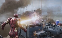 19 minút z hry Avengers predstavuje Hulka či Iron Mana bojujúcich na Golden Gate Bridge