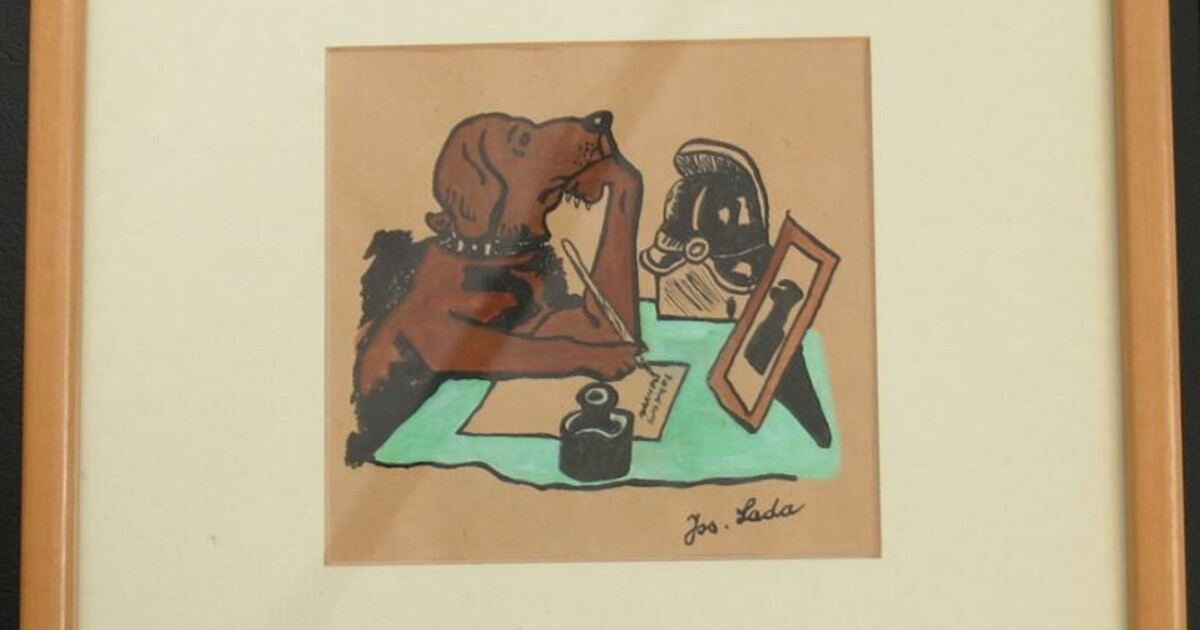 Lupič odjel z místa činu tramvají. S ukradeným obrazem Josefa Lady v ruce