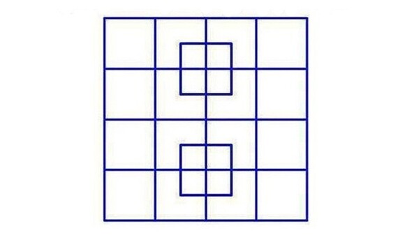 Dokážeš spočítat, kolik čtverců se celkově nachází na tomto obrázku? 