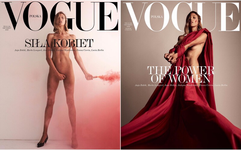 Polský Vogue bojuje za práva žen v interrupčních otázkách. Nahá modelka na obálce žádá svobodu v rozhodování.