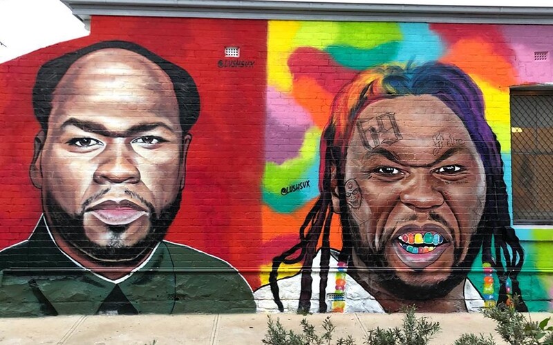 Graffiti umělec si dělá srandu z 50 Centa. Maluje ho jako 6ix9inea nebo Trumpa, raper mu kvůli tomu vyhrožoval oprátkou.