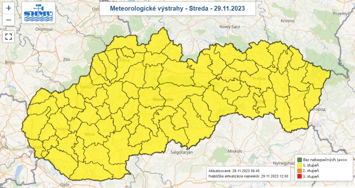 mapa, počasie