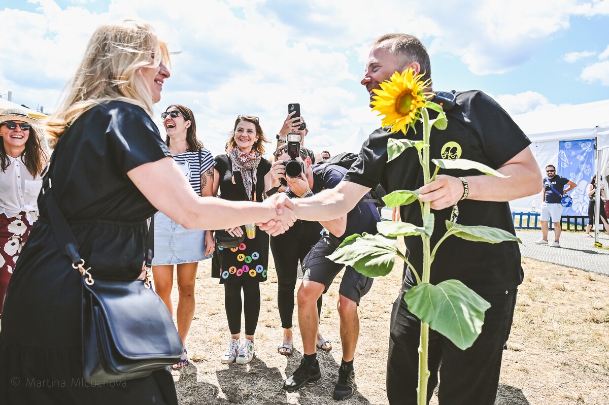 Prezidentka Zuzana Čaputová a Michal Kaščák na festivale Pohoda.