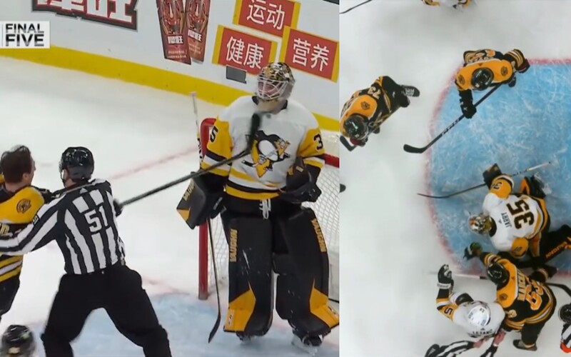 VIDEO: Frustrovaný hráč Bostonu poslal päsťou k zemi súperovho brankára, následne ho udrel aj hokejkou.