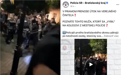 Mladíka, ktorý hodil do mestských policajtov kovový stôl, nechytili. Polícia prosí verejnosť o pomoc pri pátraní.