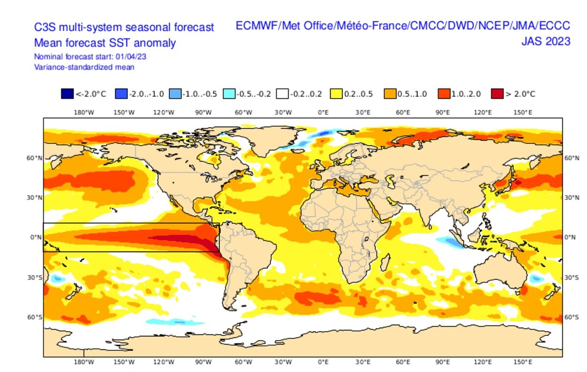 mapa, el nino