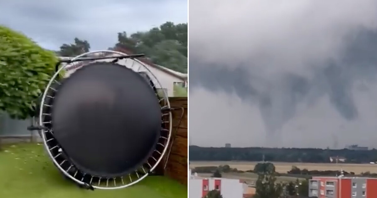 Českem prošla dvě tornáda. Nechala za sebou zbořenou kůlnu a poničené střechy