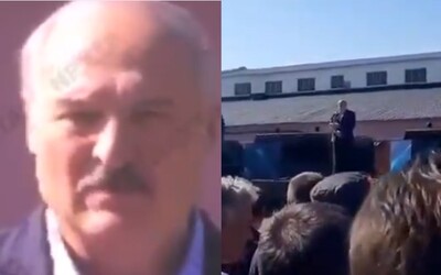 Robotníci vykričali Lukašenkovi priamo do tváre, aby odišiel. Ten stratil reč a zvládol sa len poďakovať.