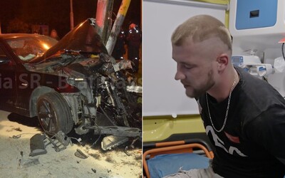 24-ročný vodič BMW s dvomi promile po nehode v Bratislave: Zabil som niekoho? Nie, rozbil som si len svoje auto