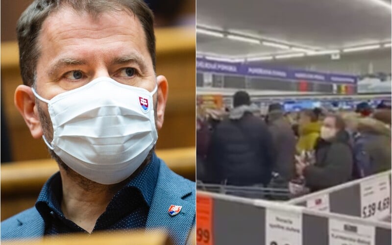 Matovič vysmial Slovákov, ktorí sa takmer pobili v Lidli kvôli respirátorom: Tlačíte sa, aby ste ušetrili a chránili sa, to mi nevychádza.