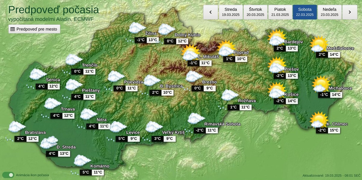 mapa pocasie