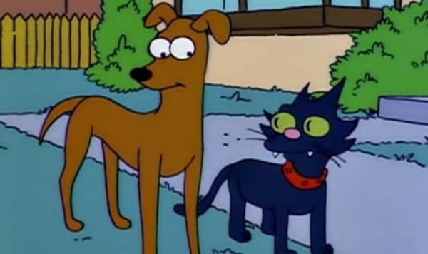 Součástí rodiny Simpsonových byli i dva domácí mazlíčci – pes a kočka. Jak se jmenovali?
