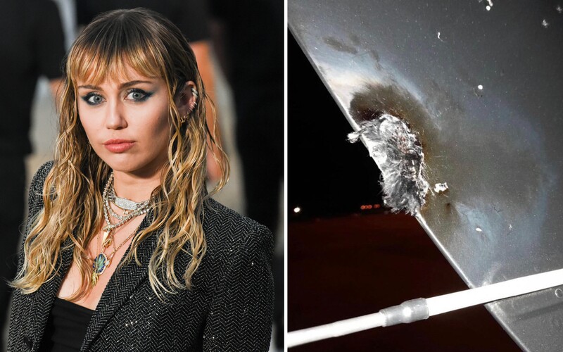 Lietadlo so speváčkou Miley Cyrus zasiahol blesk. Posádka musela núdzovo pristáť.
