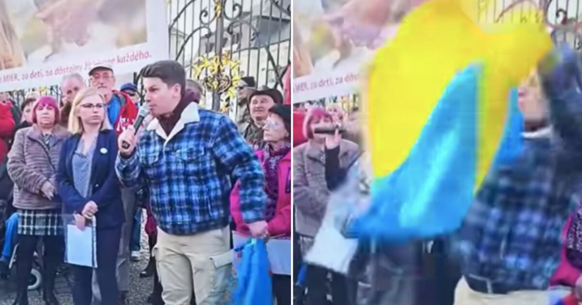 VIDEO: Rus vypekl s příznivci Putina na protestu v Bratislavě. „Sláva Ukrajině,“ zakřičel, když si je získal na svou stranu