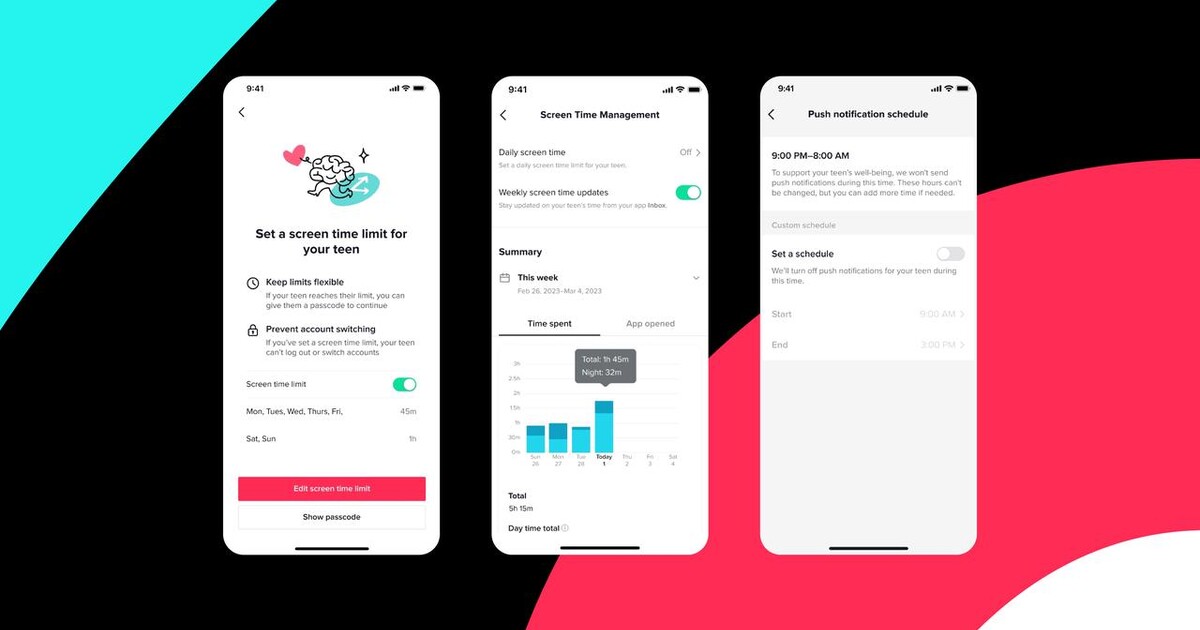 TikTok nastavuje časový limit pro uživatele mladší 18 let. Mladistvým nastaví hodinový interval