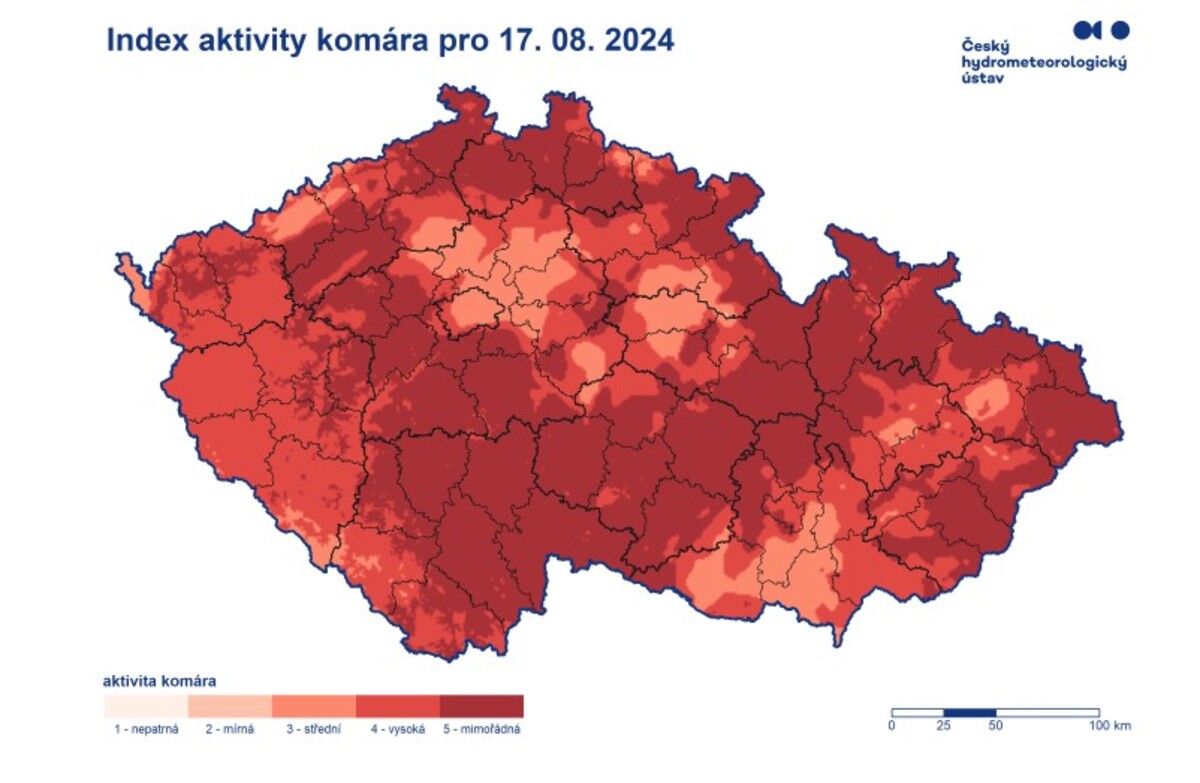 Aktivity komára pro 17. 8. 2024