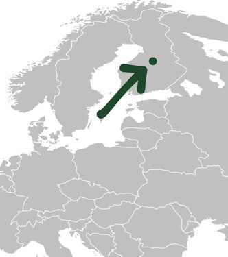 Na akú európsku krajinu ukazuje šípka?