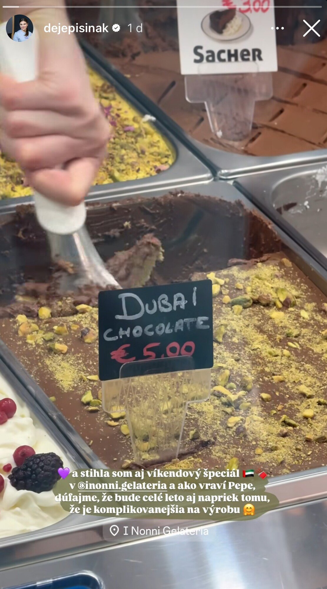 dubajská čokoláda zmrzlina