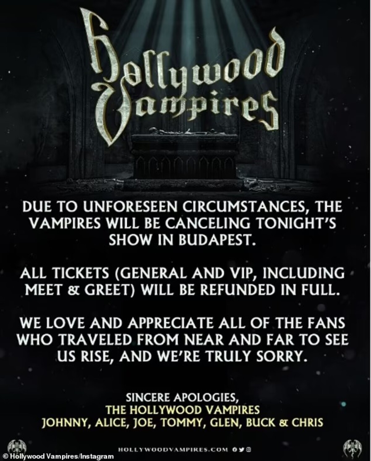 koncert, Hollywood Vampires, Budapešť, Johny Depp
